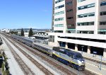 Amtrak San Joaquin Train # 713 arriving into the station with F59PHI # 2003 on the point